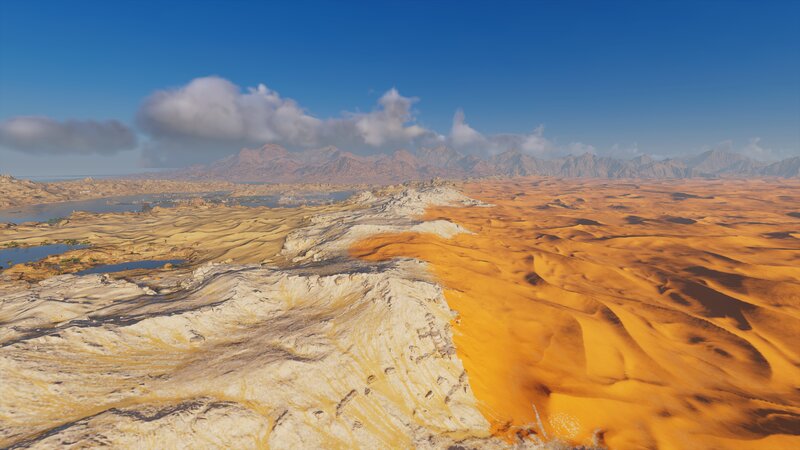 Desert Landscape with Dunes — Blue