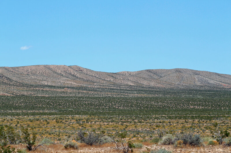 Desert Landscape with Hills — Blue