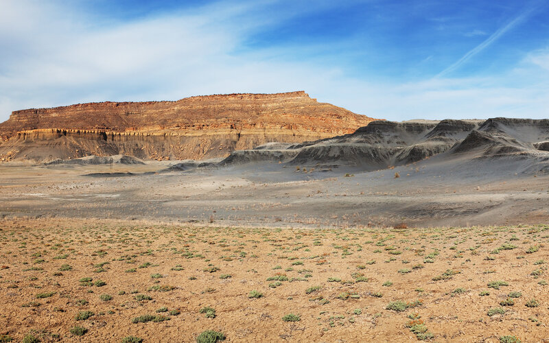Desert landscape with mesas