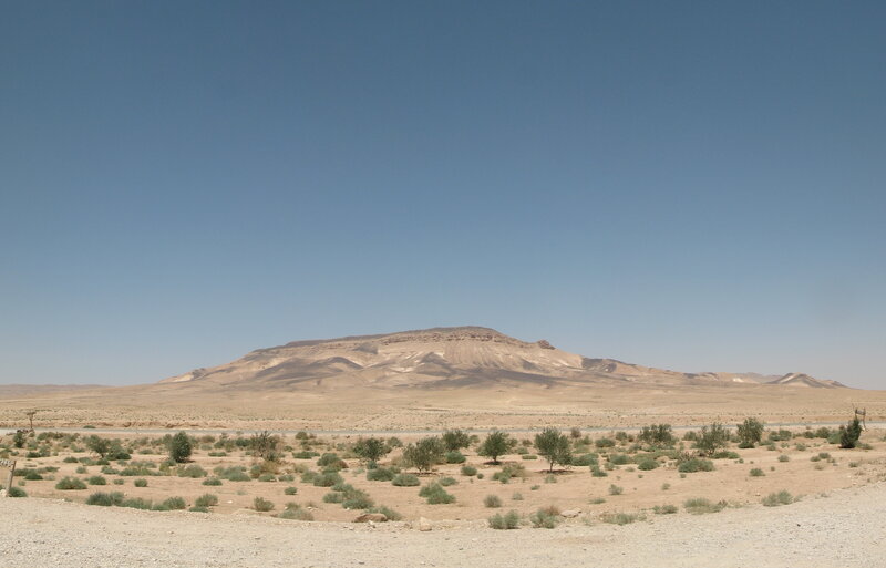 Desert landscape with mountain