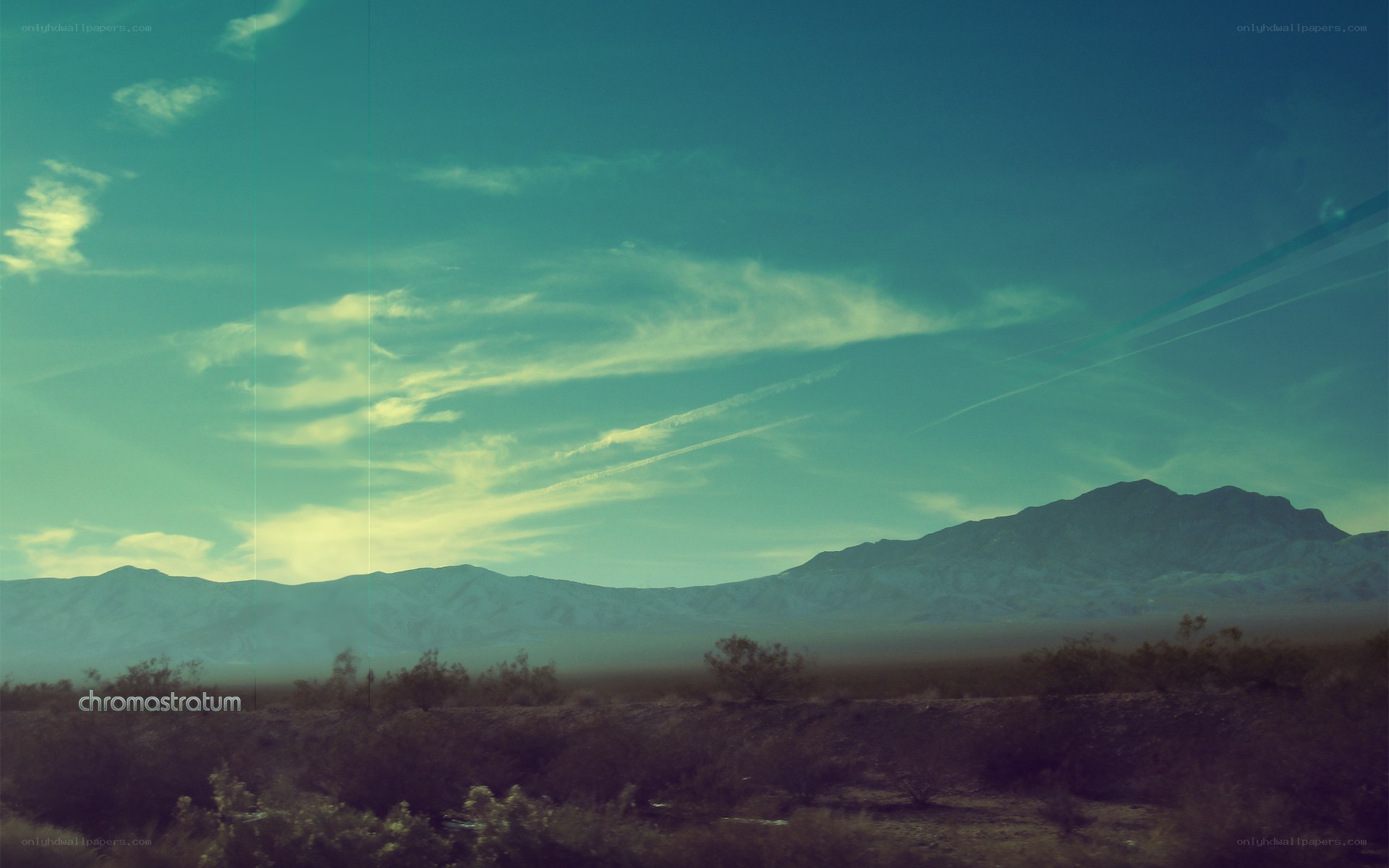 Desert landscape with mountains