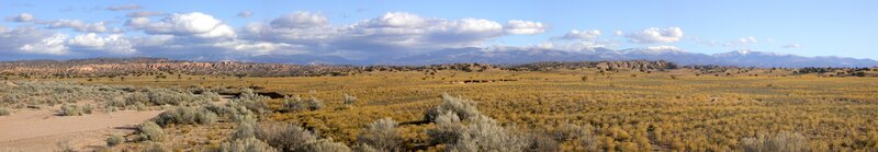 desert landscape with mountains