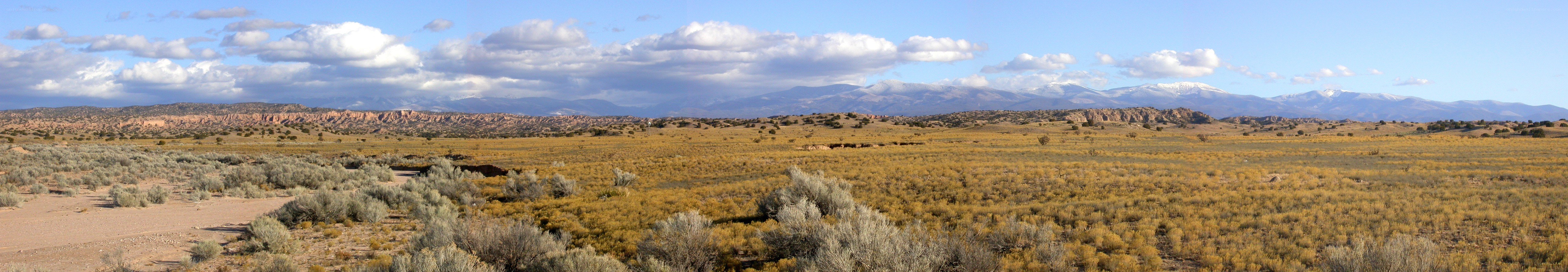 desert landscape with mountains
