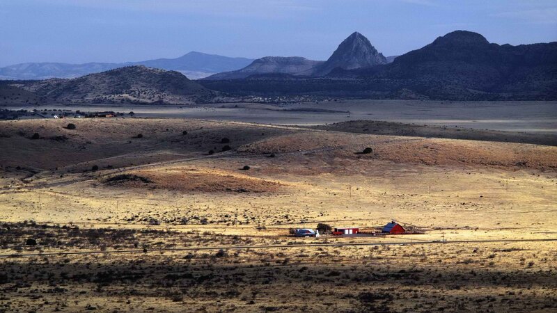 Desert landscape with mountains