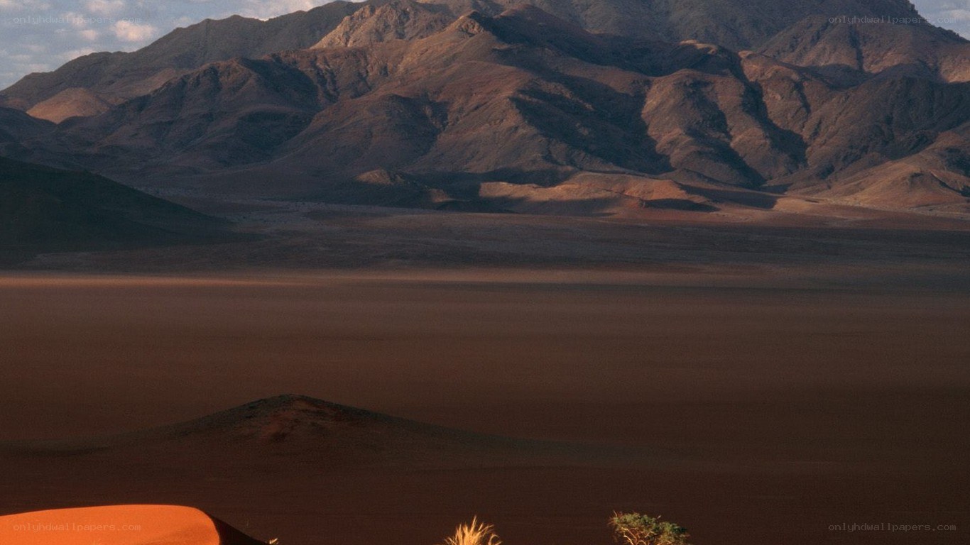 desert landscape with mountains