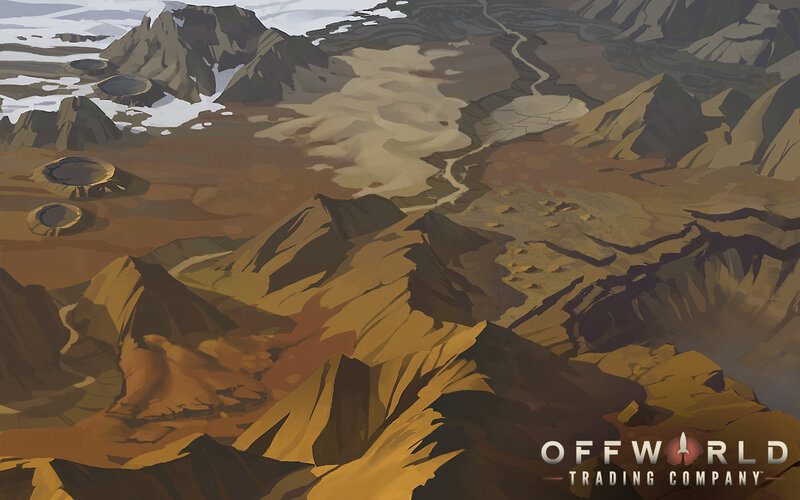 Desert Landscape with Mountains — Brown, Arid