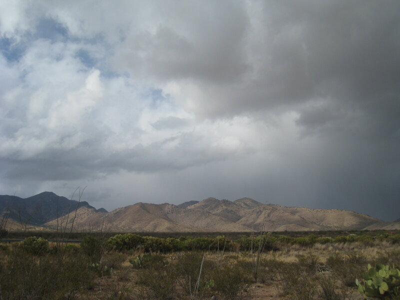 Desert Landscape with Mountains — Brown, Dramatic