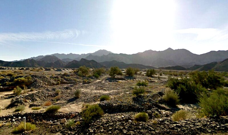 Desert Landscape with Mountains — Brown