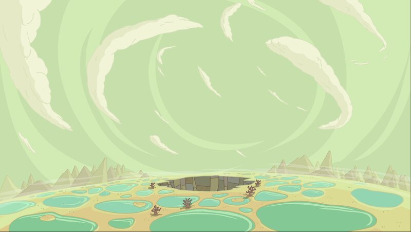Desert Landscape with Pools