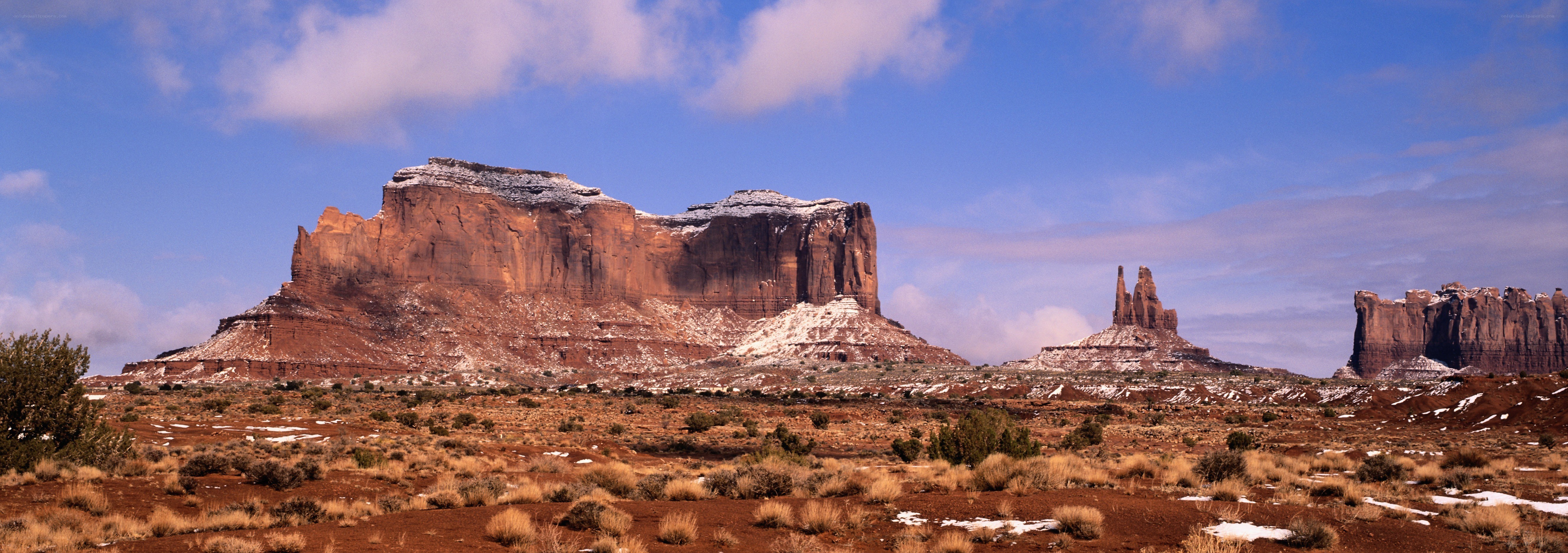 Desert landscape with rock formations