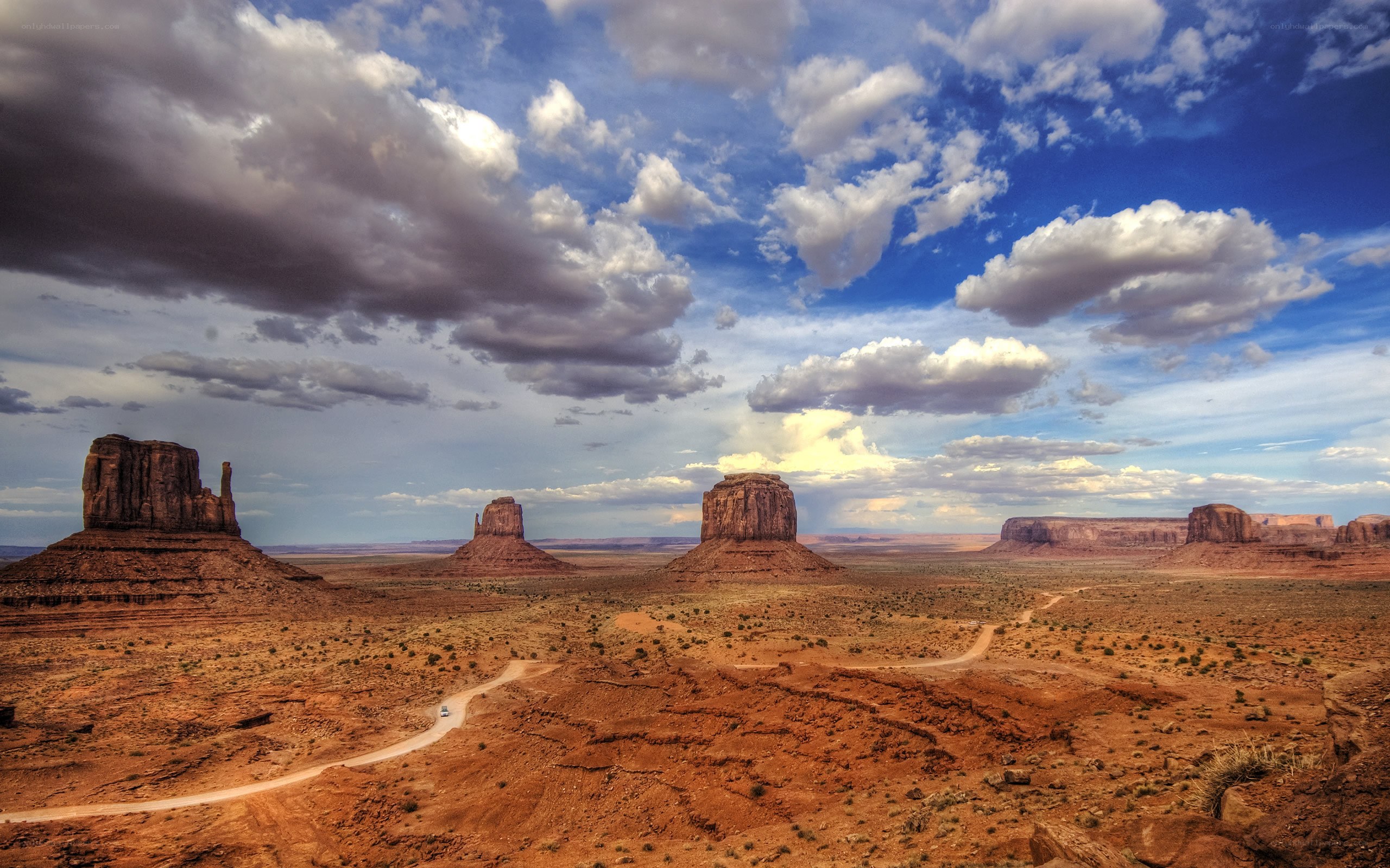 Desert landscape with rock formations