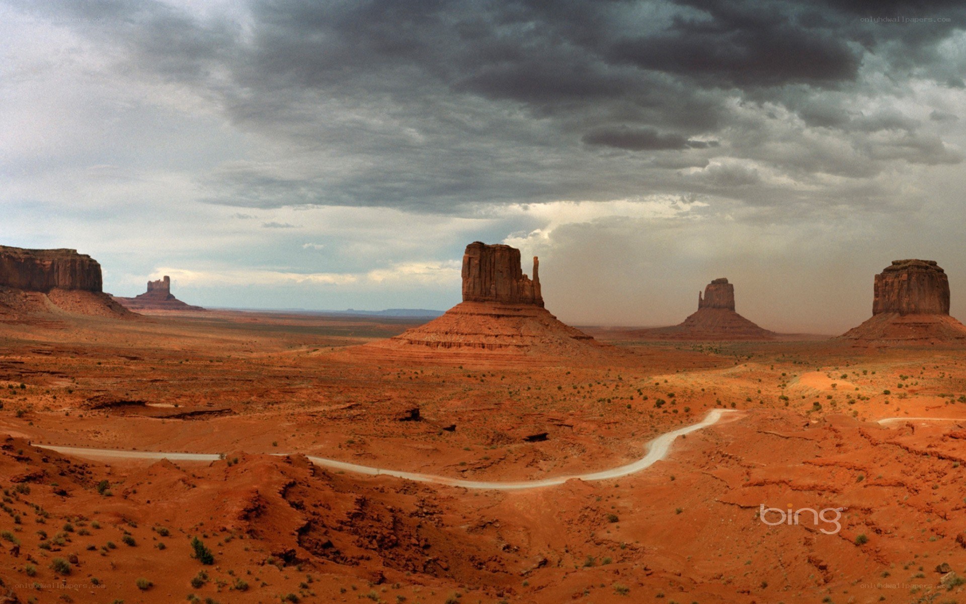 Desert landscape with rock formations