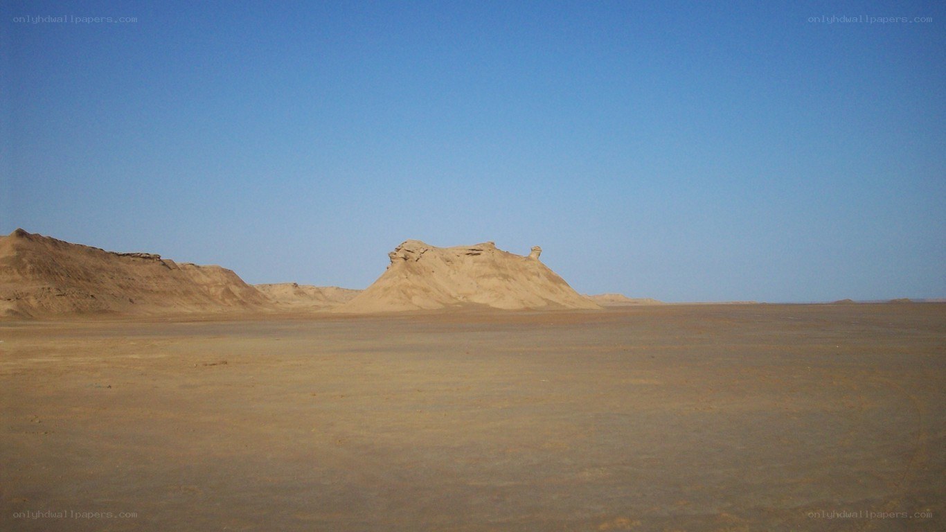 Desert landscape with rock formations