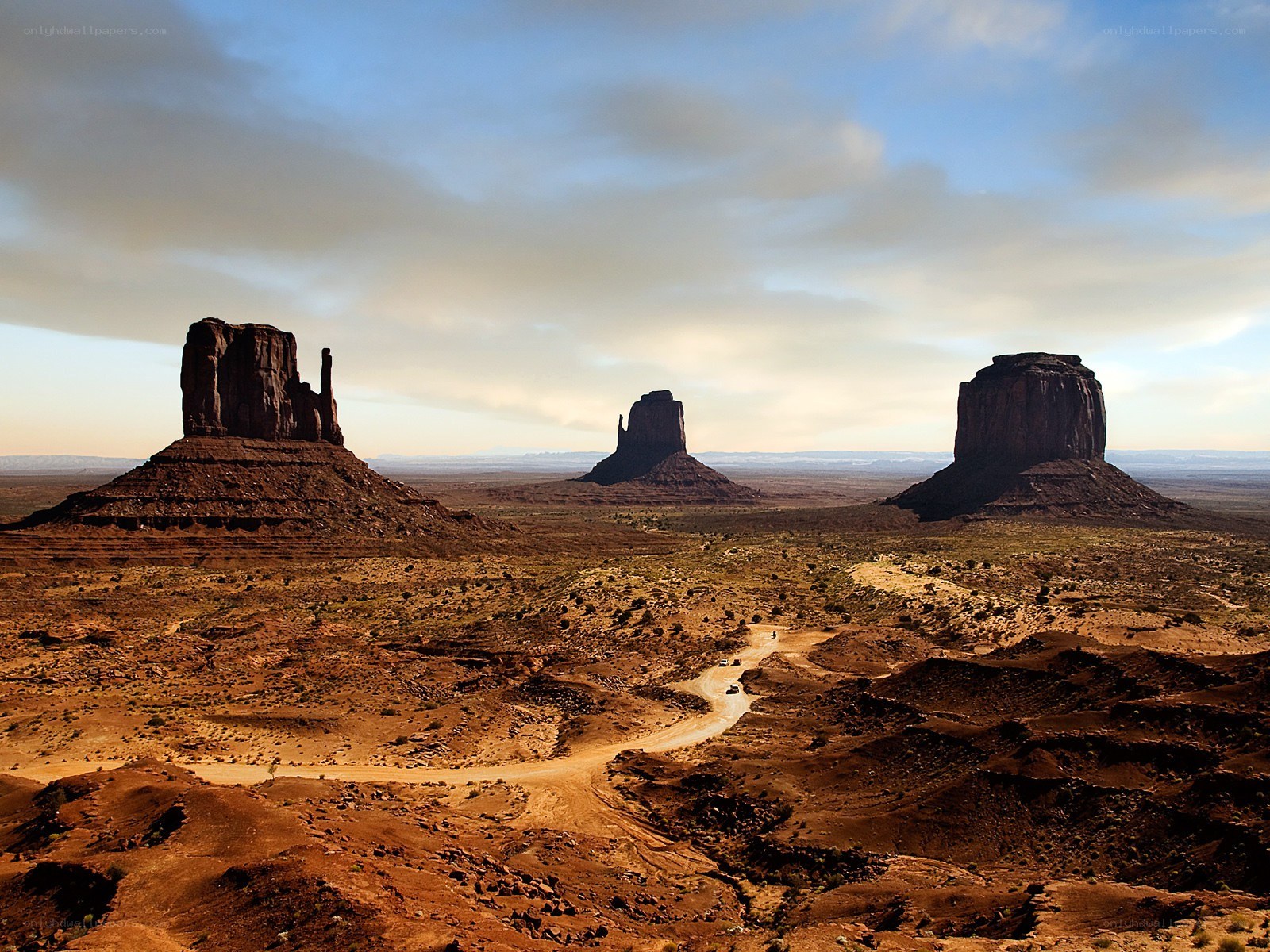 Desert landscape with rock formations