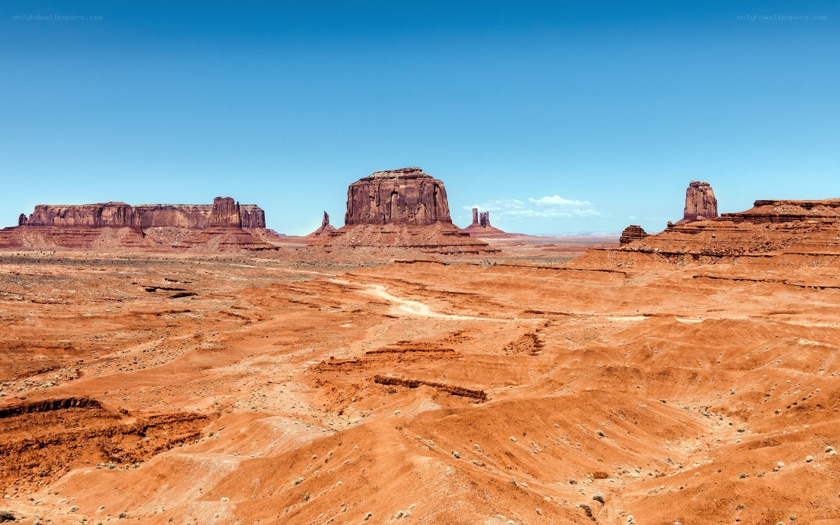 desert landscape with rock formations