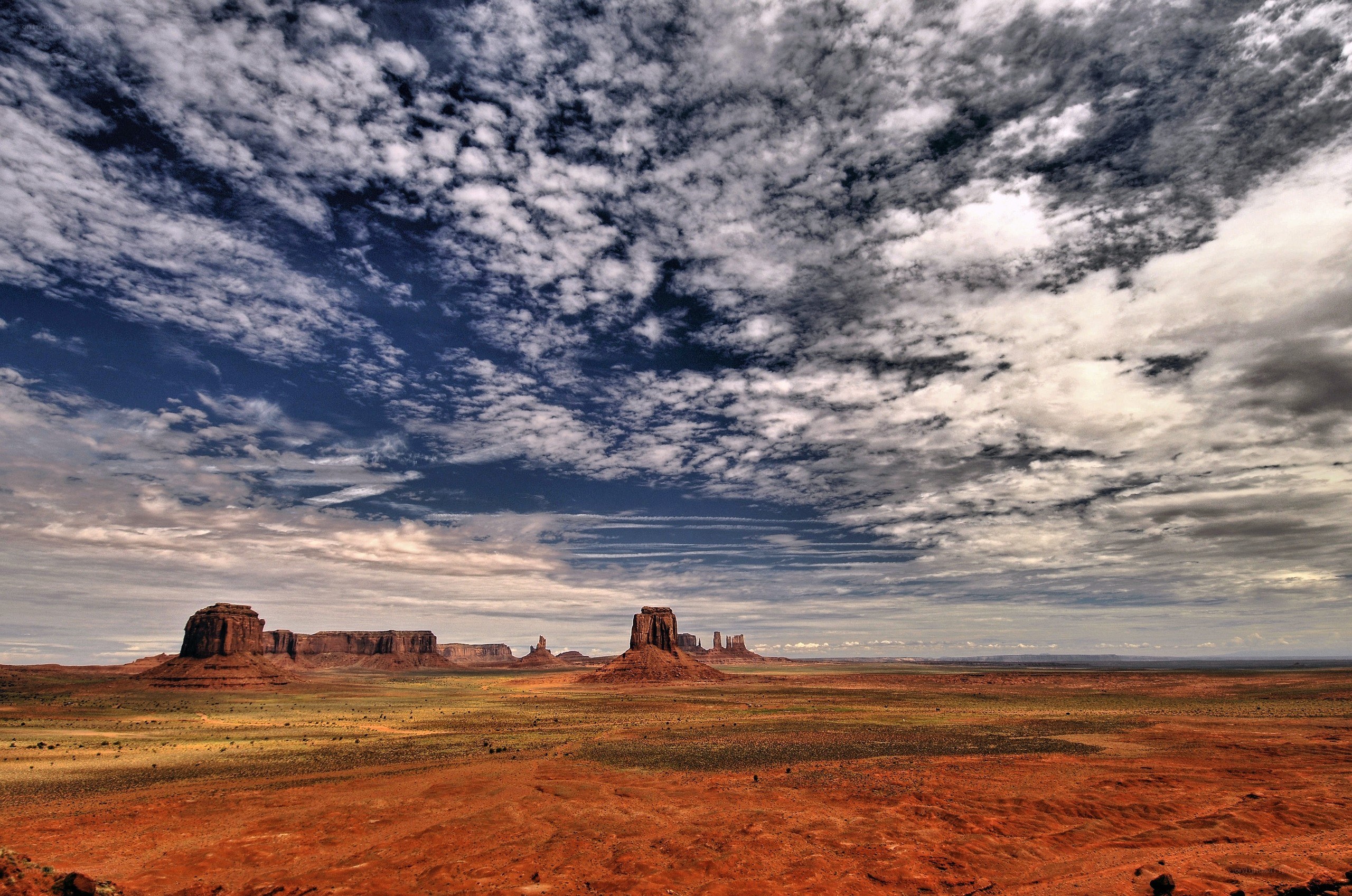 Desert landscape with rock formations