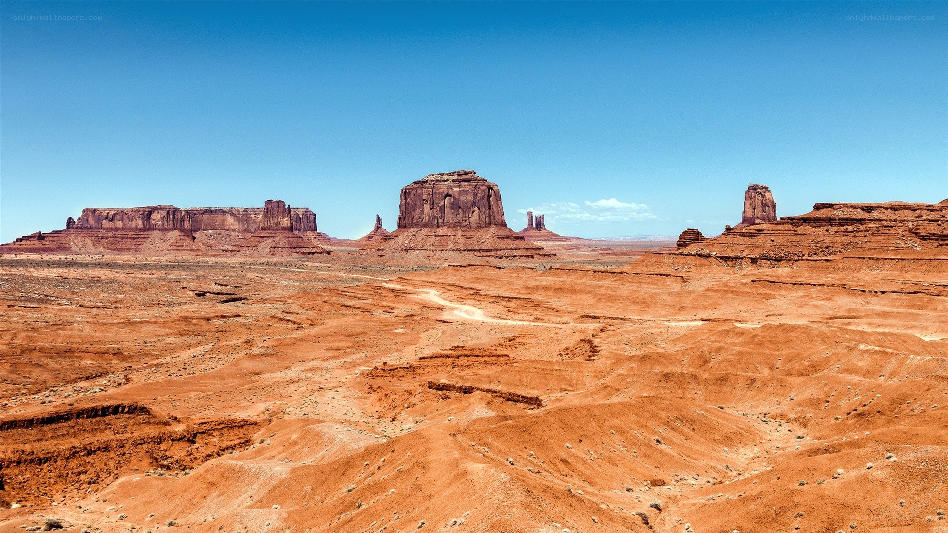 desert landscape with rock formations