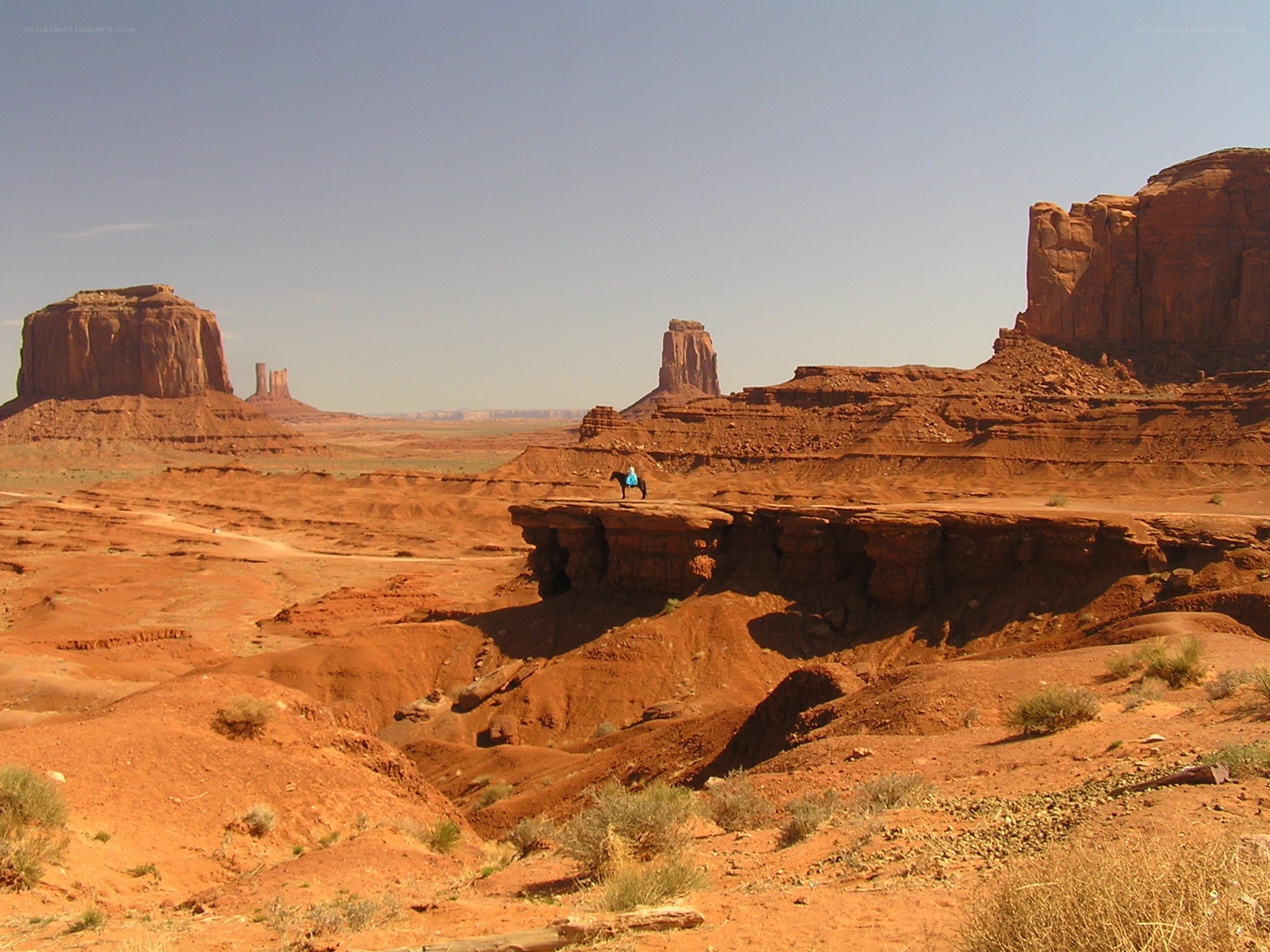 Desert landscape with rock formations