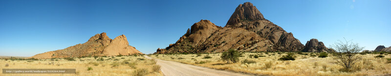 Desert Landscape with Rock Formations — Blue
