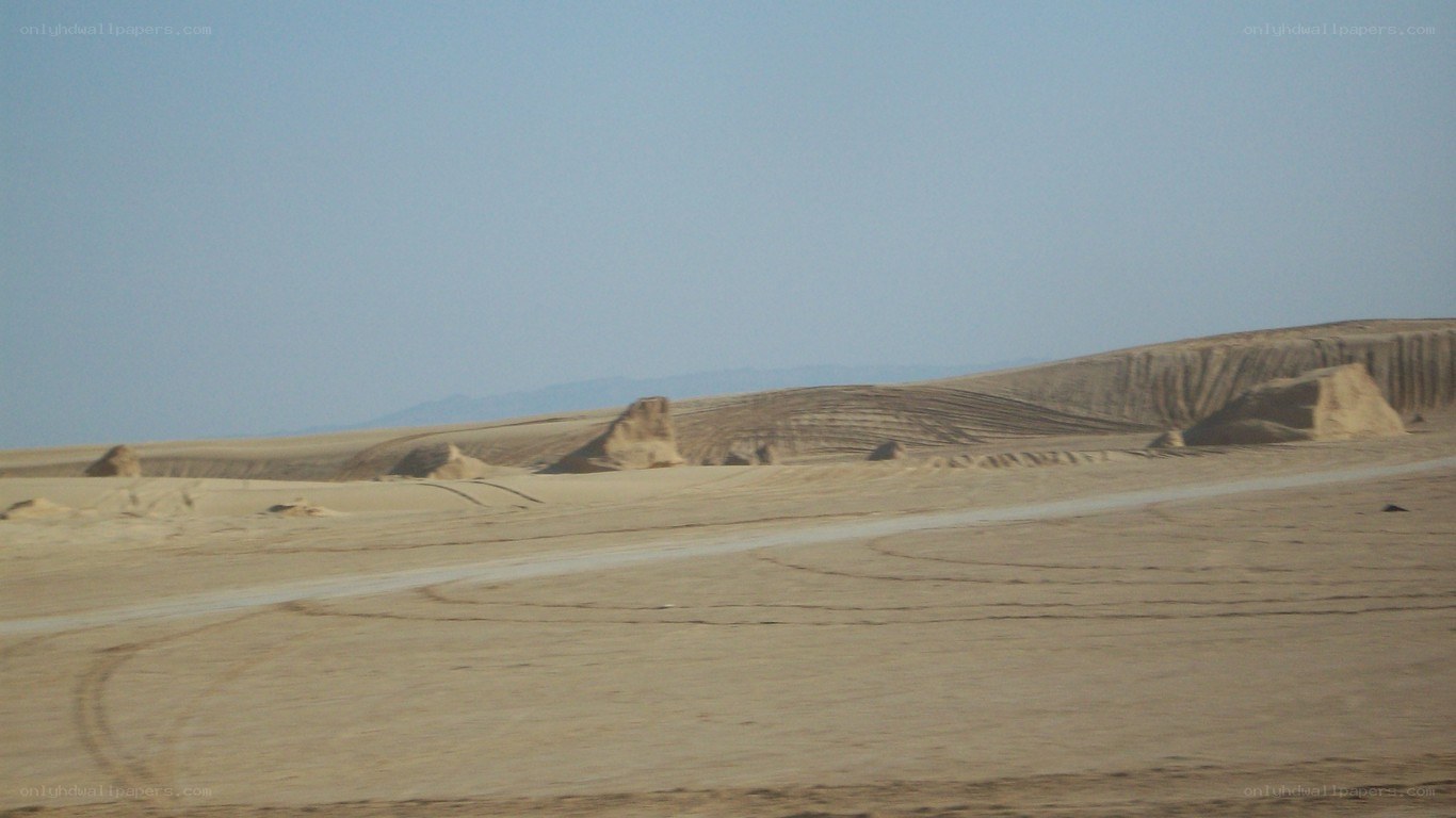 desert landscape with sand dunes