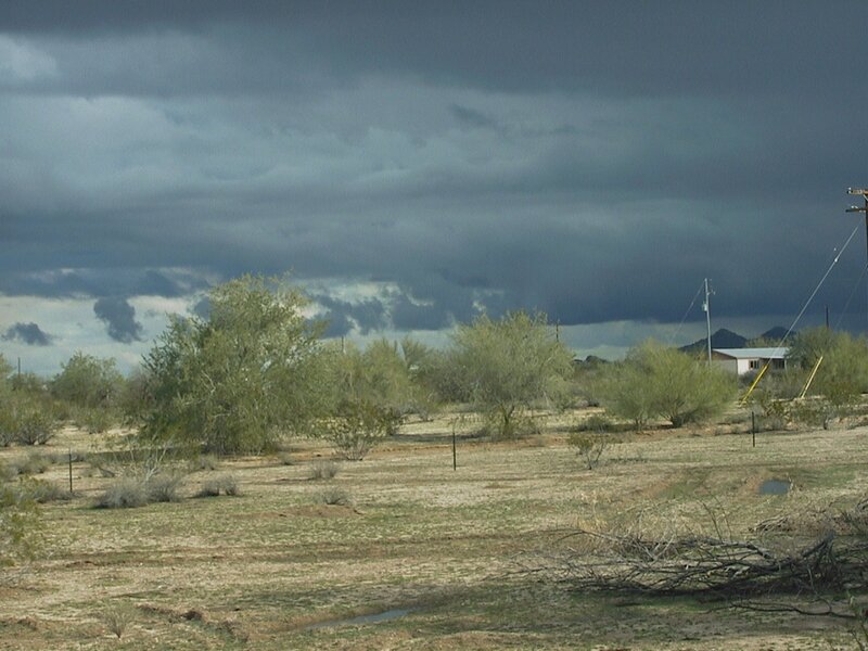 Desert Landscape with Storm — Gray