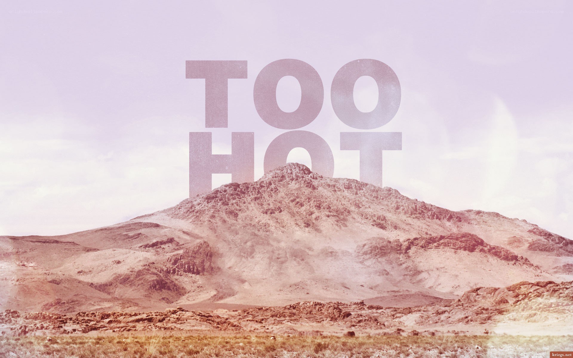 Desert landscape with text overlay