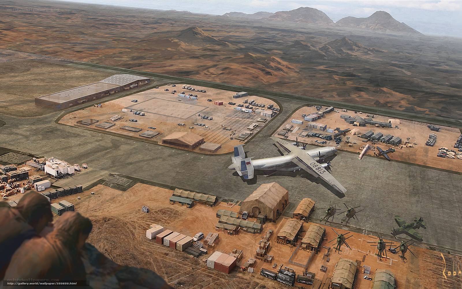 Desert military airbase