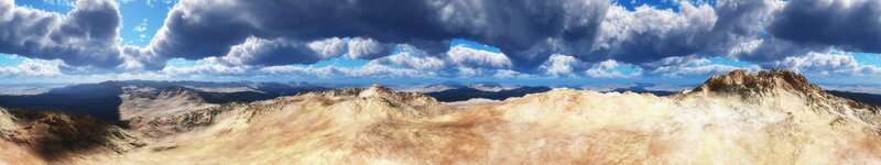 Desert Mountain Landscape — Brown, Dramatic, 3d Render