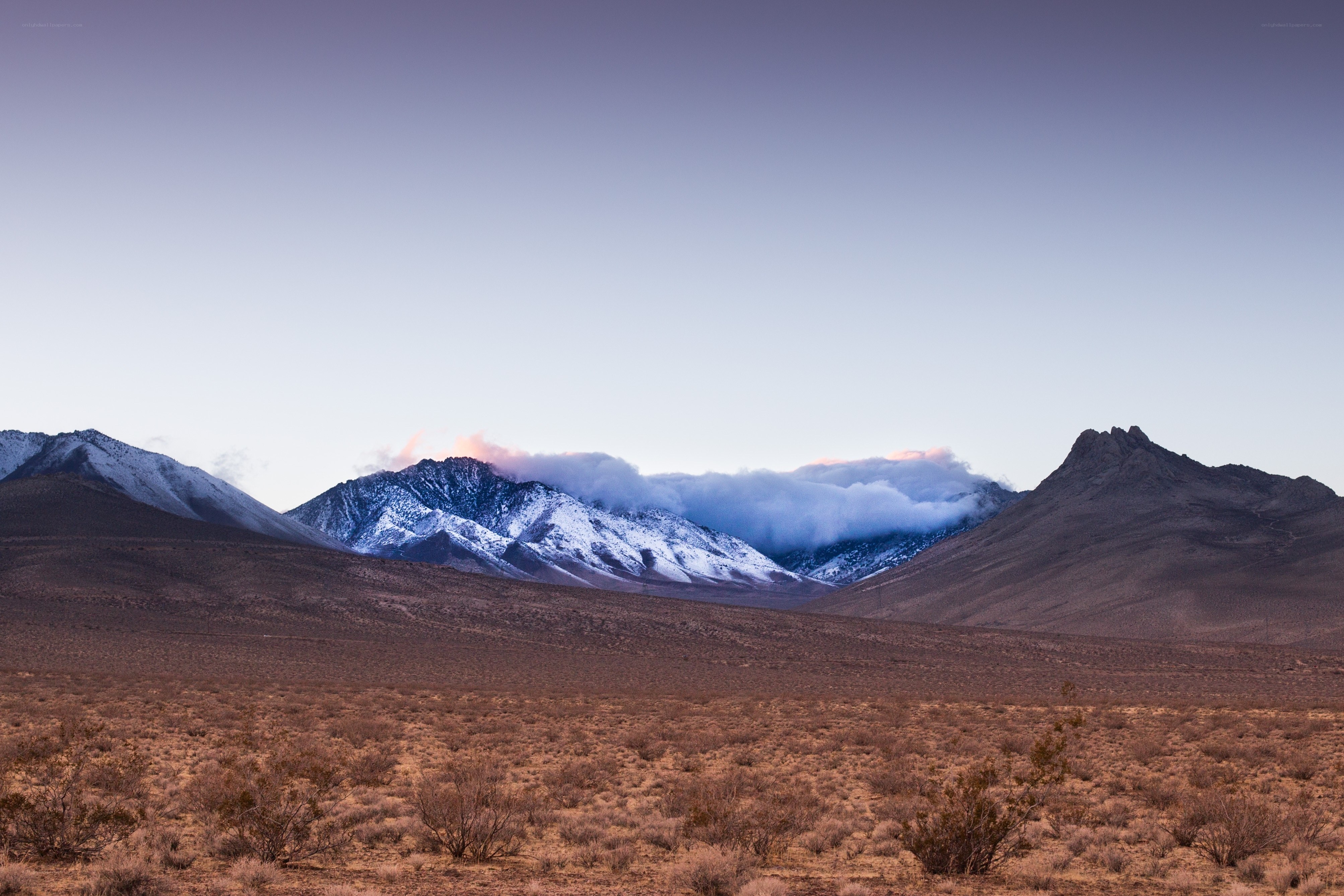 Desert mountains at dawn