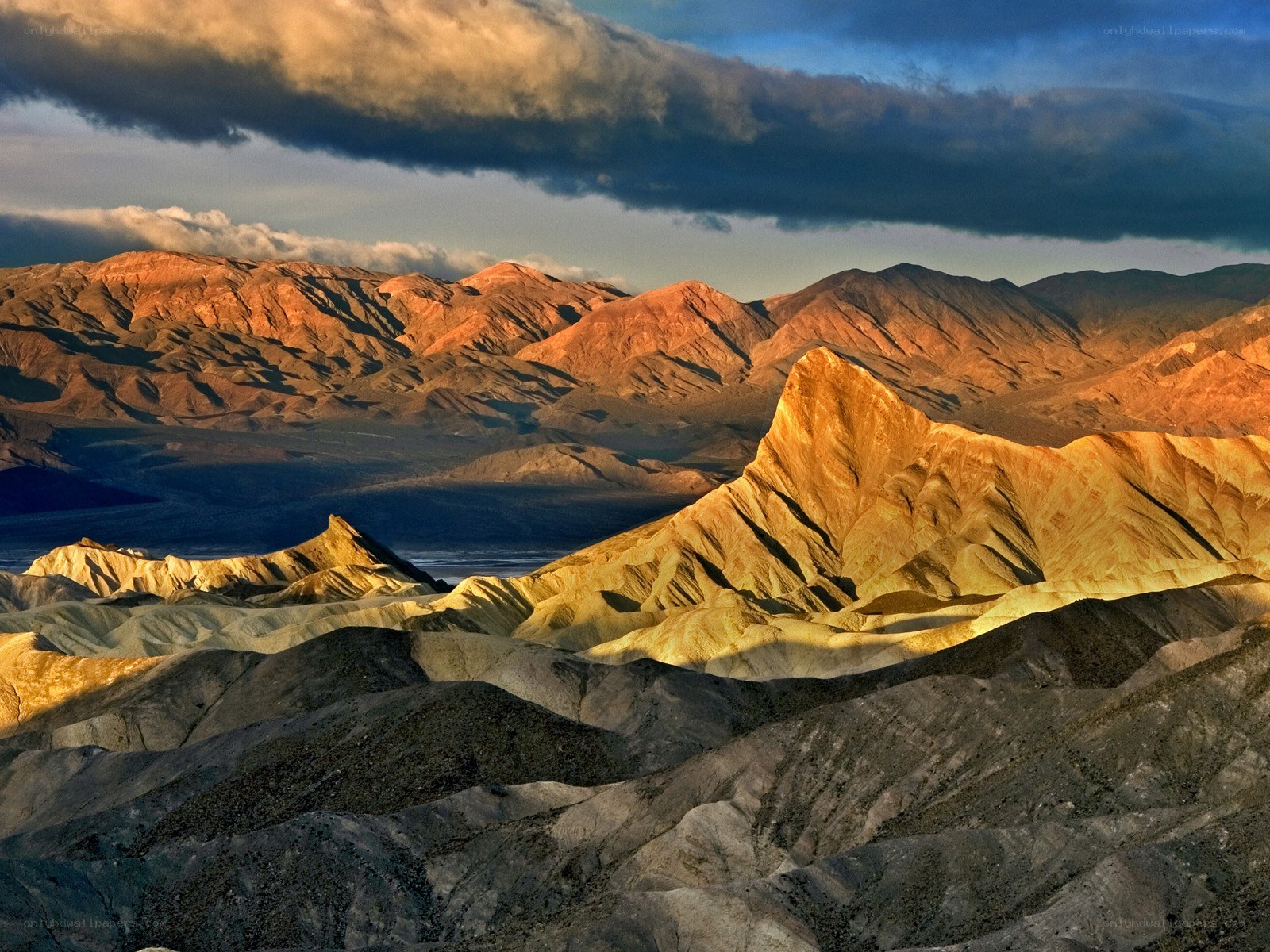 Desert mountains at sunset