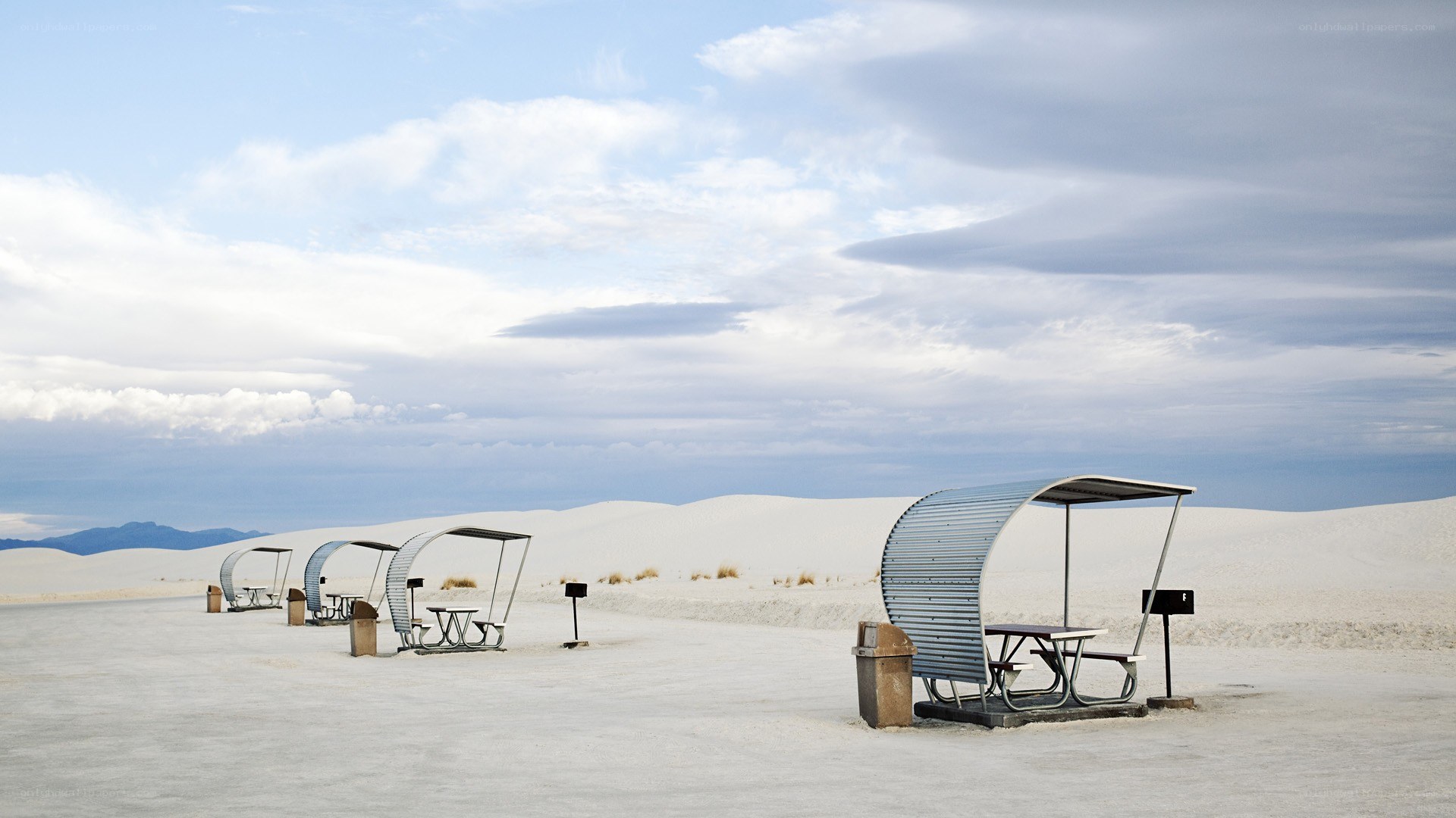 Desert picnic shelters