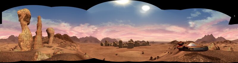 Desert planet landscape