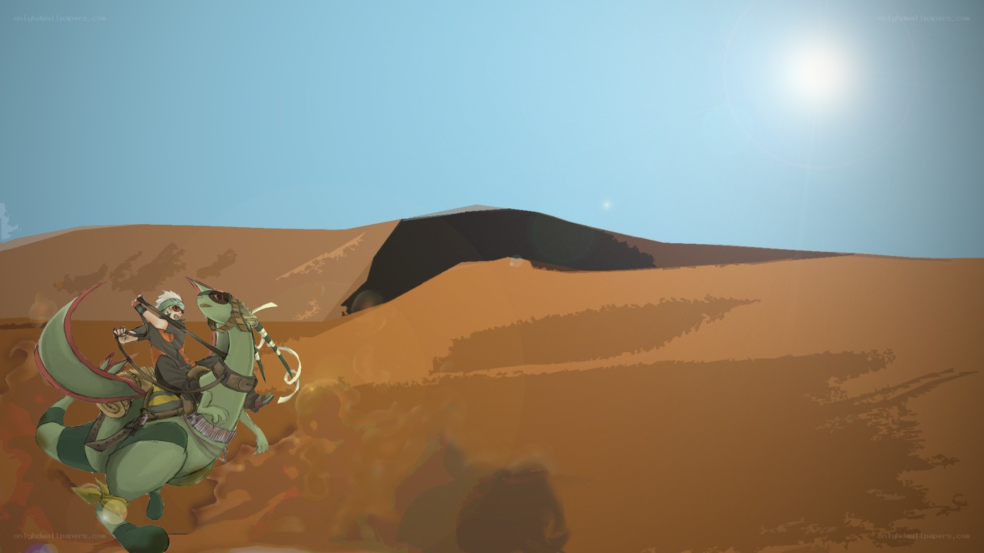 Desert rider on a lizard