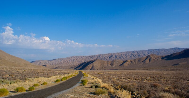 Desert Road and Mountains