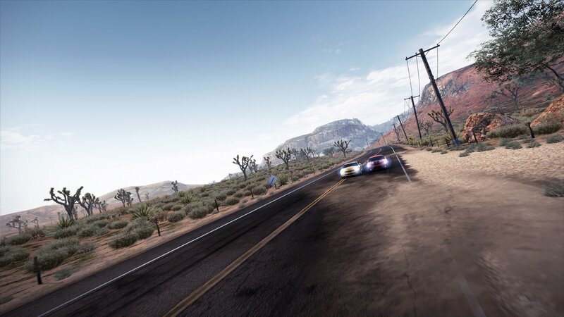 Desert road race scene