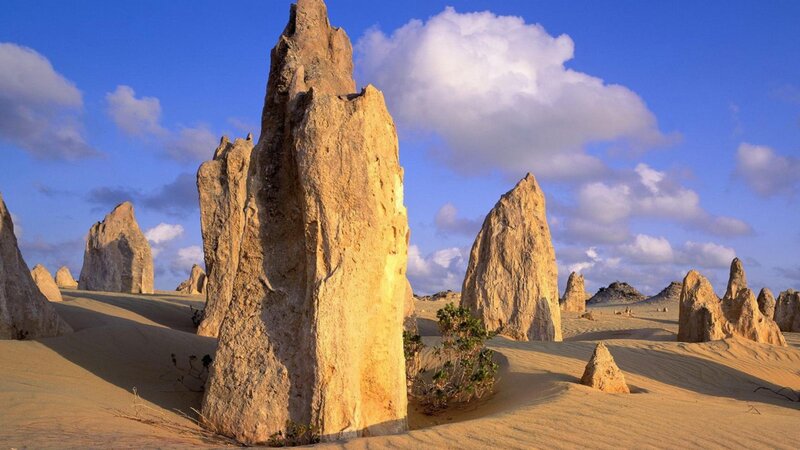 Desert Rock Formations — Blue, Serene