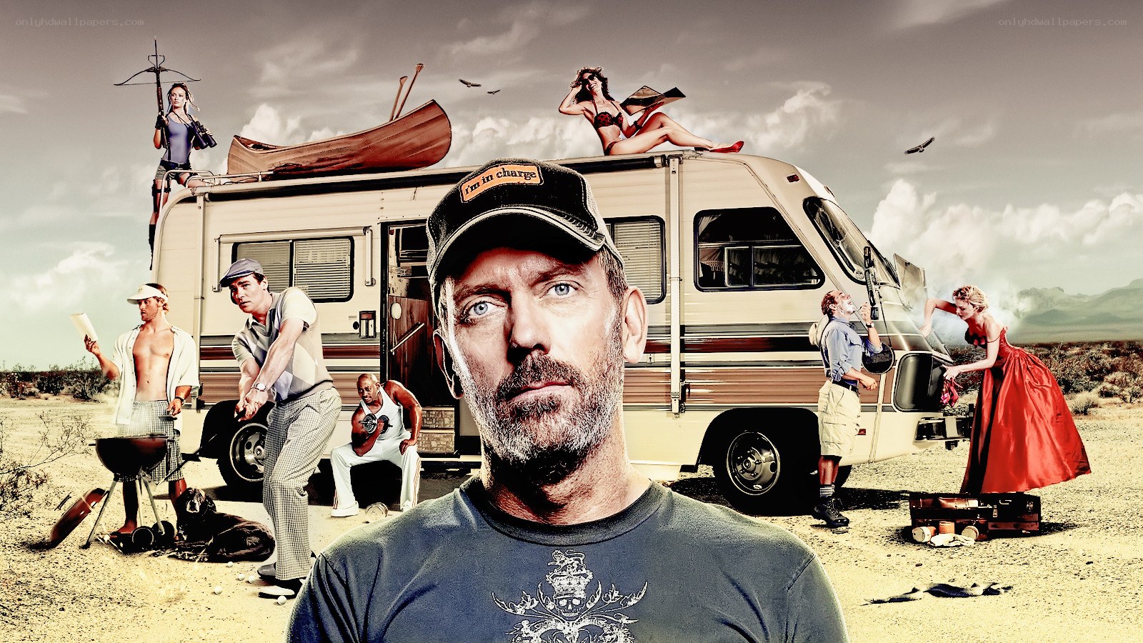 Desert RV adventure collage