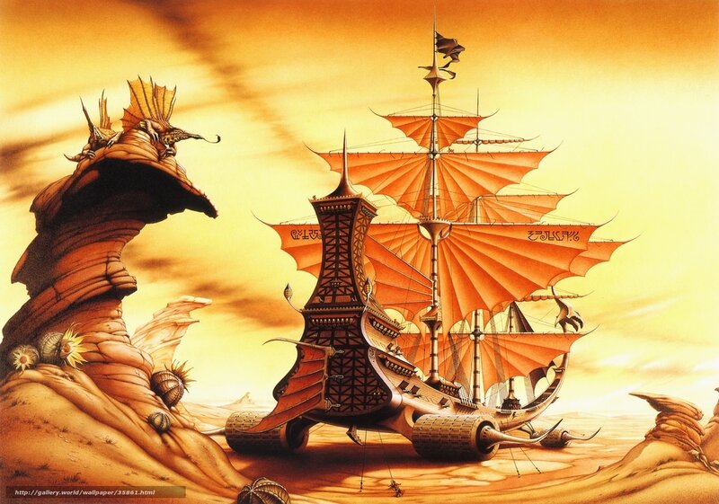 Desert sailing ship