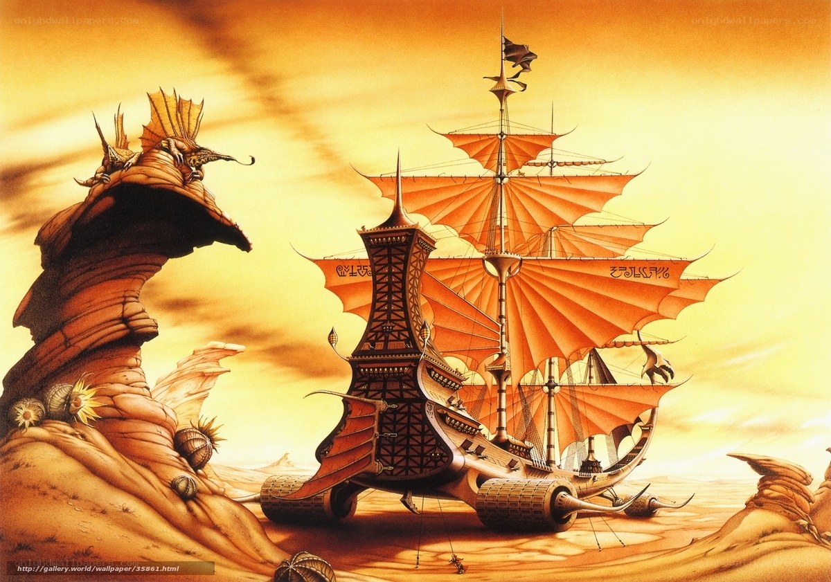 Desert sailing ship
