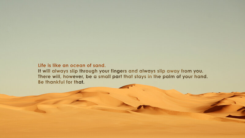 Desert sand quote