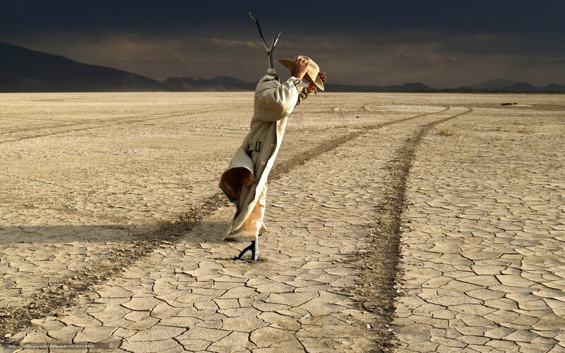 Desert scarecrow figure