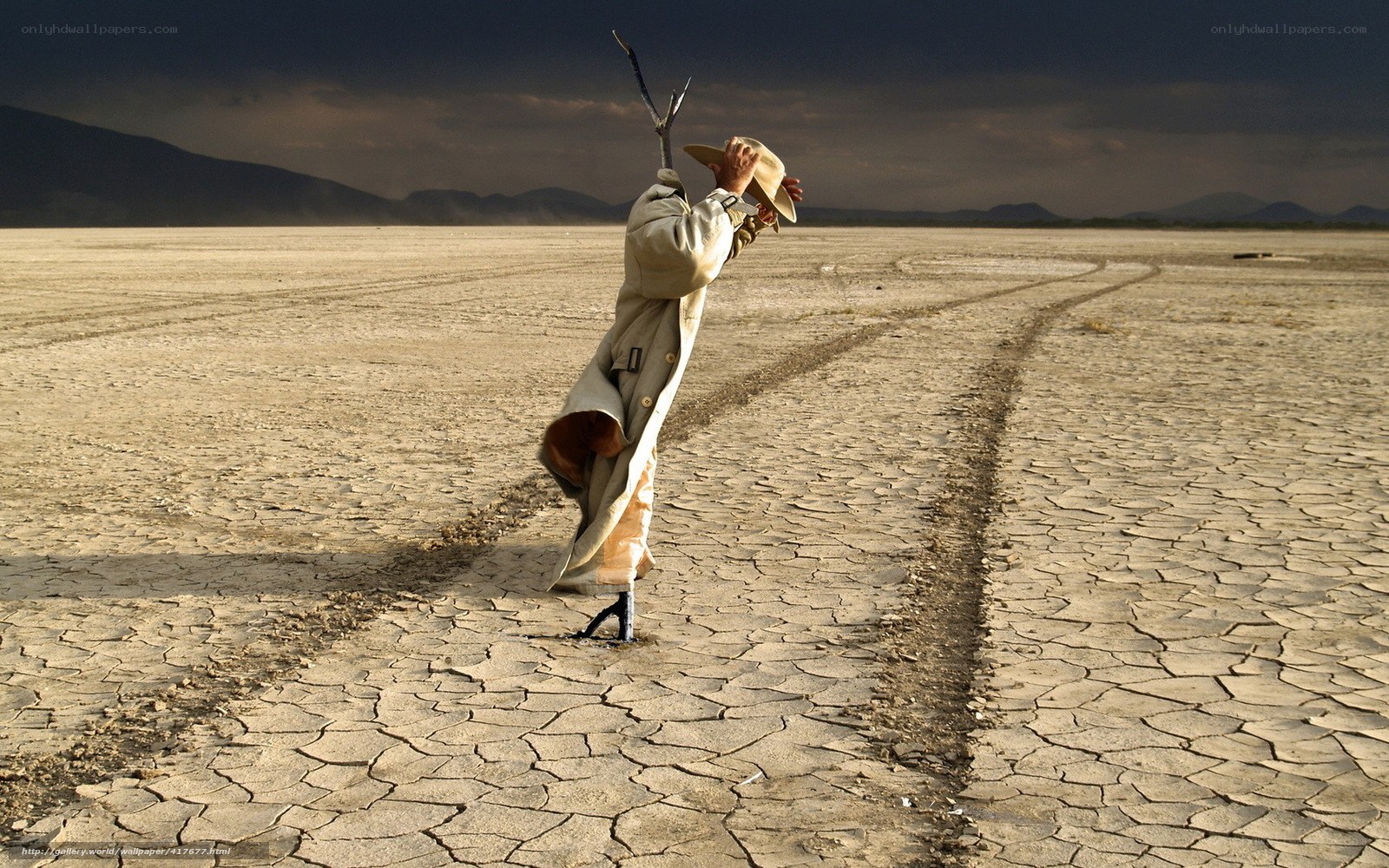 Desert scarecrow figure