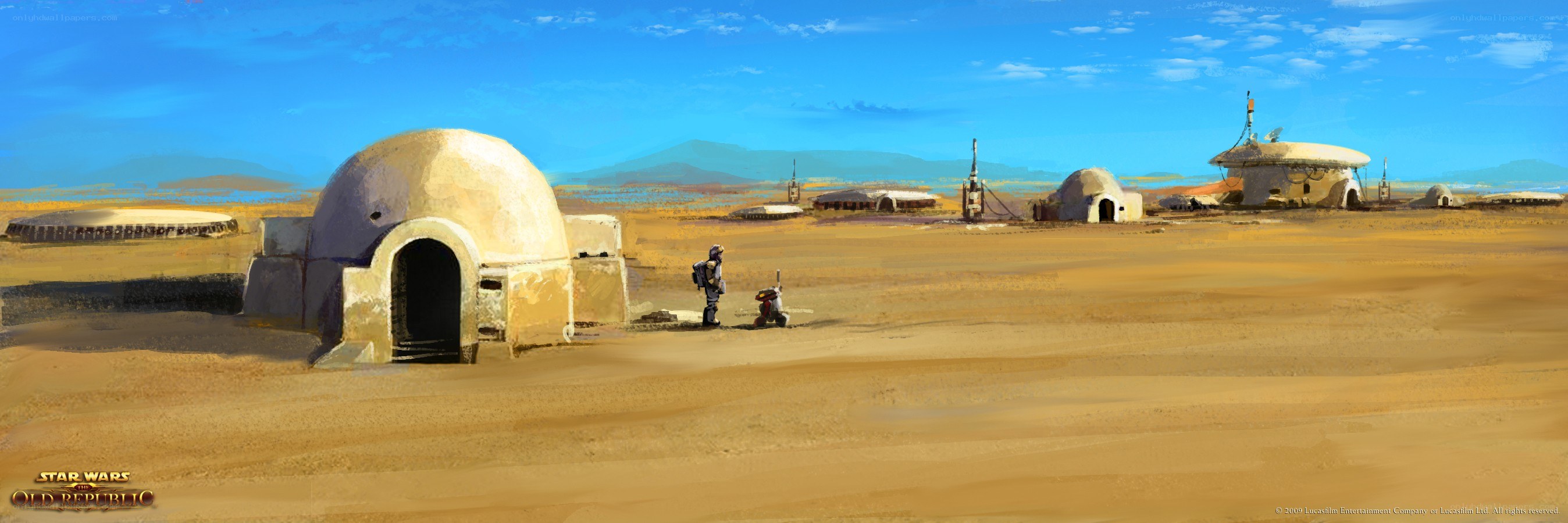 Desert settlement on Tatooine