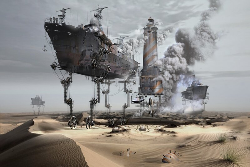 Desert ship city