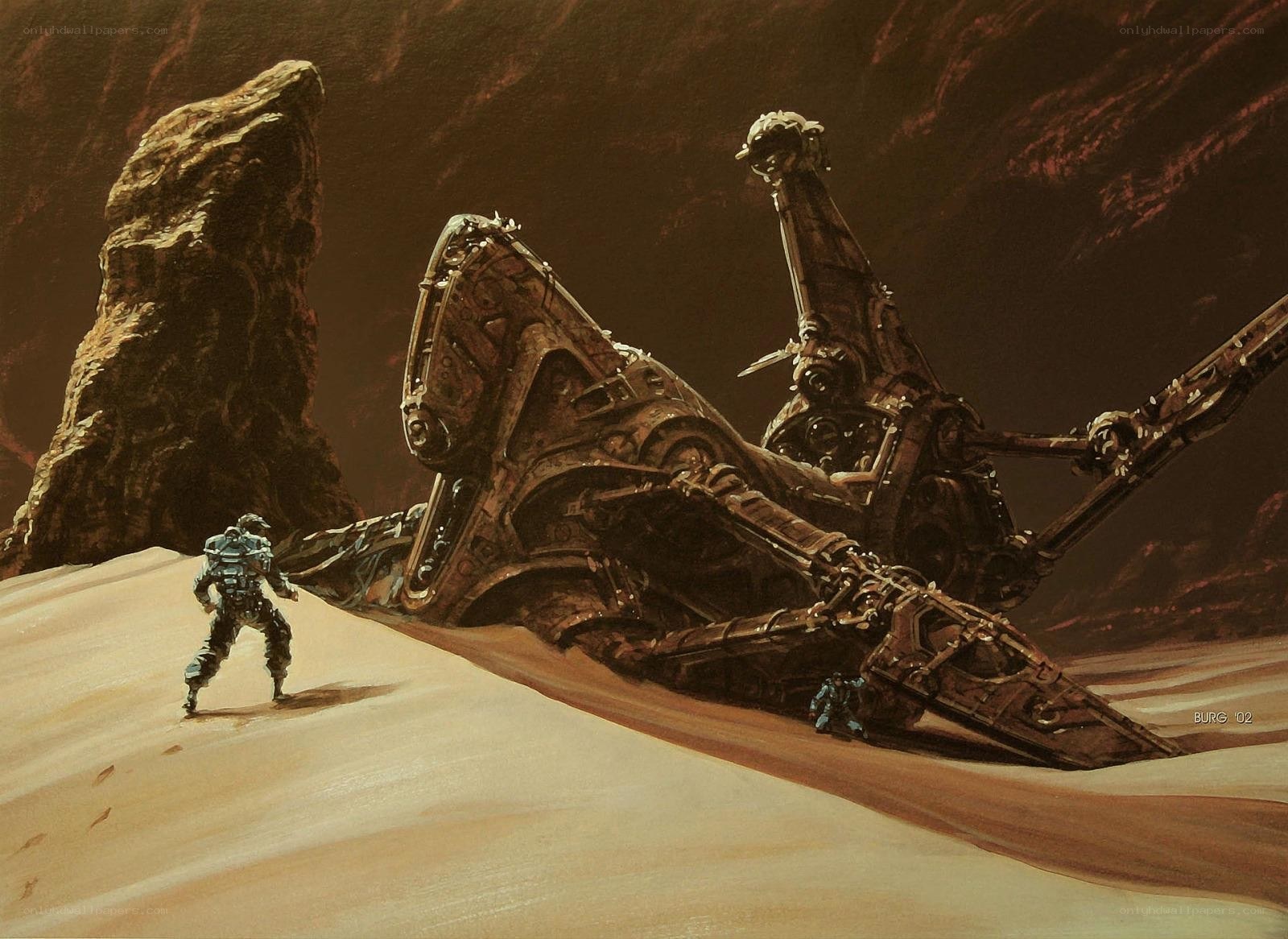 Desert shipwreck scene