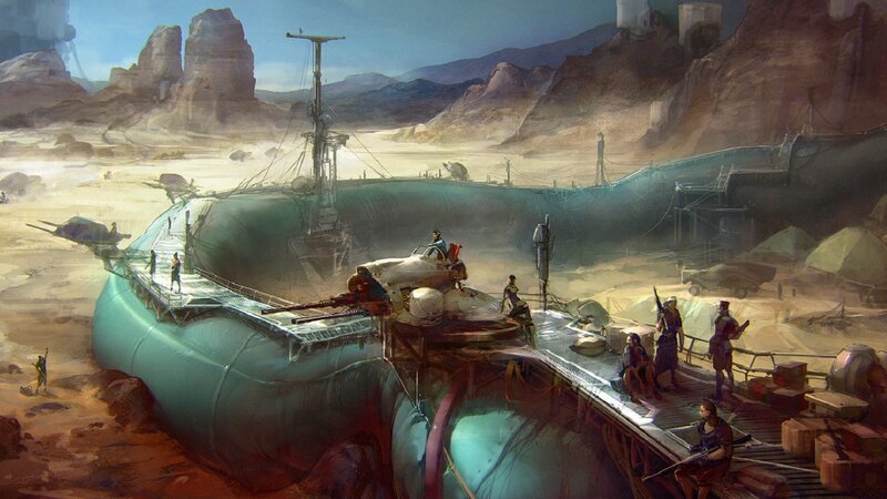 Desert shipwreck settlement