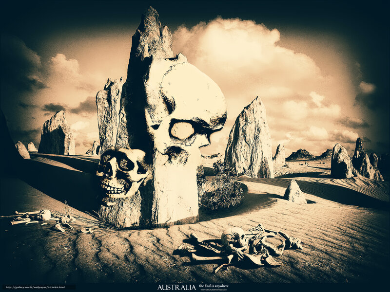 Desert skull landscape