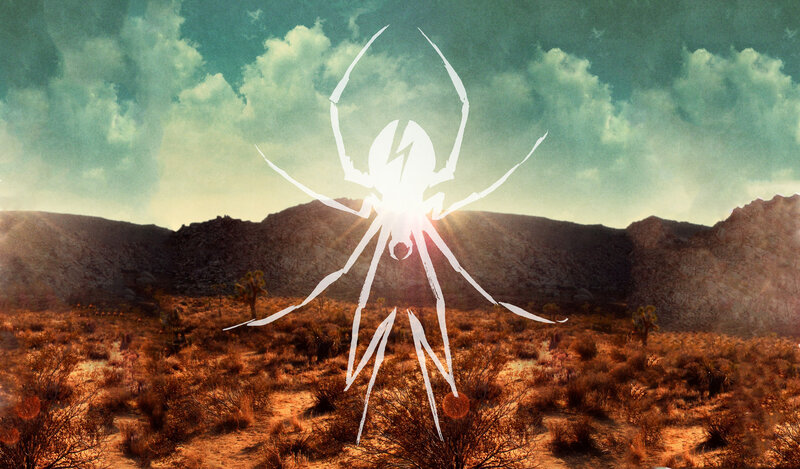 Desert spider silhouette