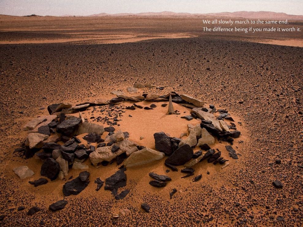 Desert stone circle