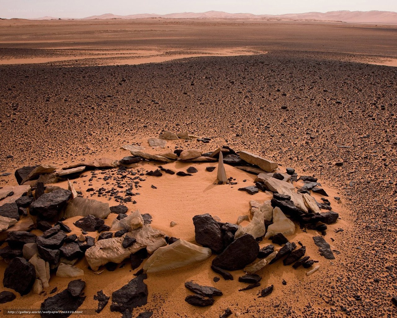 Desert stone circle